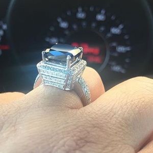 Black Diamond Engagement Ring